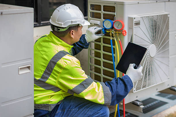 Professional Air Conditioning Repair technician working in Harrington Park, NJ